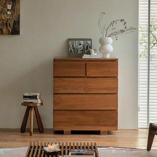 叕木|柚木五斗柜/覆古印尼进口全实木柜卧室抽屉柜客厅储物收纳柜