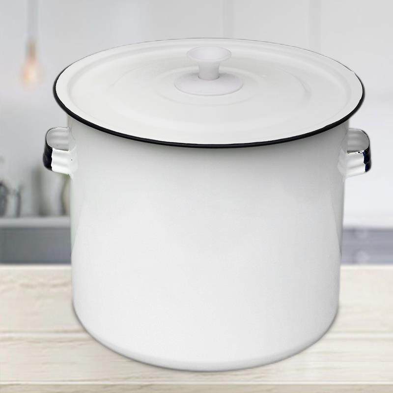 加厚搪瓷汤桶加深搪瓷水桶米桶储物桶牛奶桶茶桶加大号搪瓷汤锅