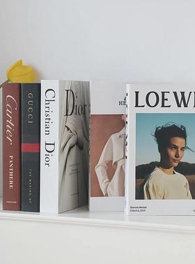 INS封面人物彷真书假书盒网红服装店拍照道具摆设玄关装饰品摆件