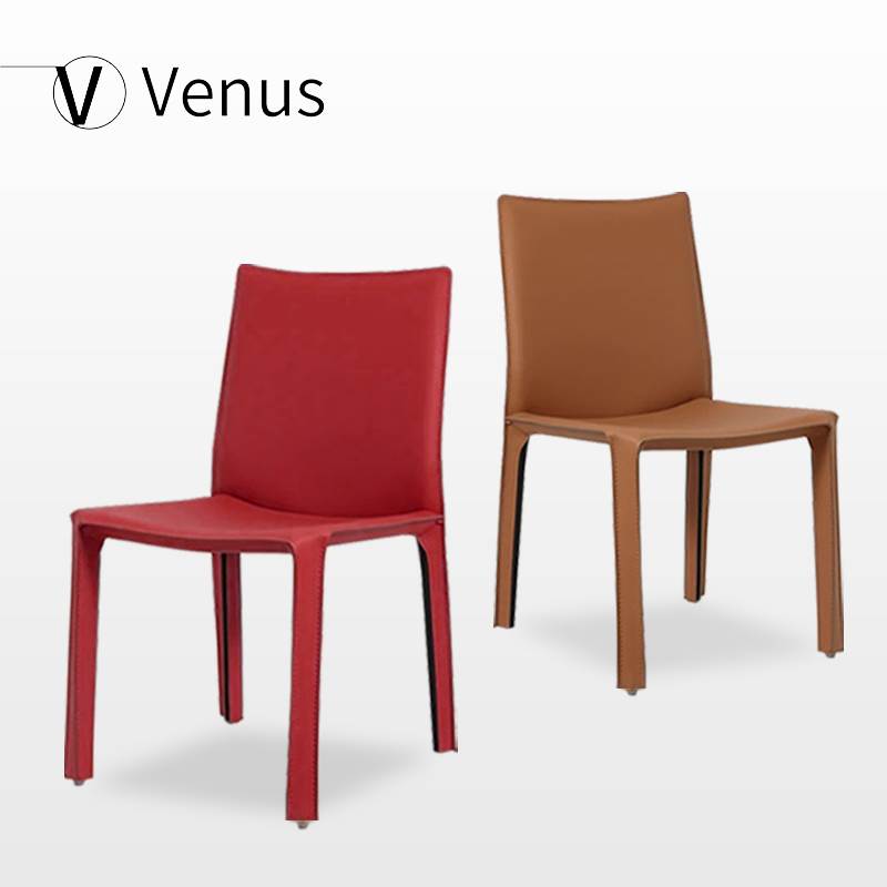 马鞍皮革餐椅意大利Normcore现代简单覆古可访问豪华设计师Cab412