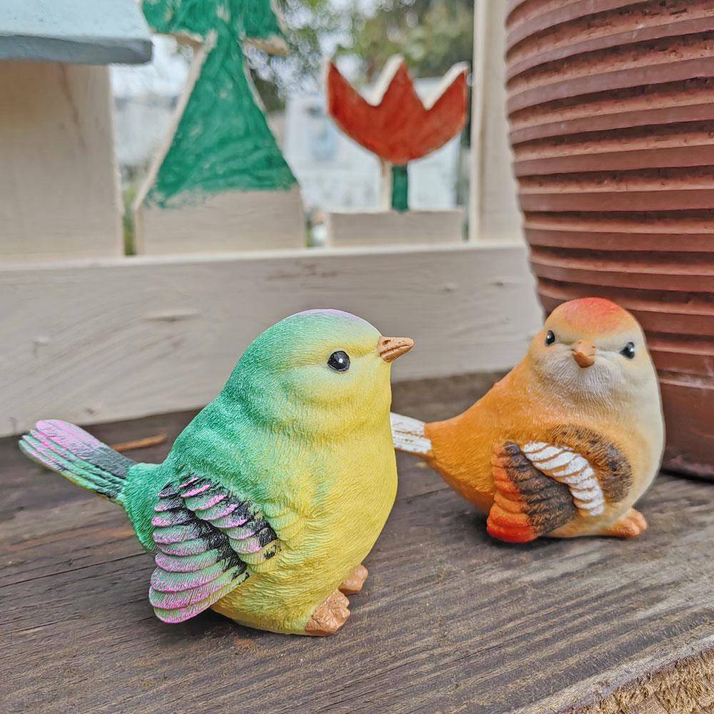 彷真小鸟摆件户外花园庭院阳台花盆装饰桌面微景观布置造景摆设