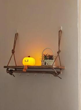 【新家的100个快递】ins风木板置物架入户玄关创意墙面装饰背景墙