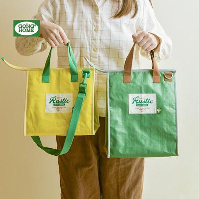 饭盒手提袋子便当保温袋野餐包上班族便当带高颜值防水防油大容量