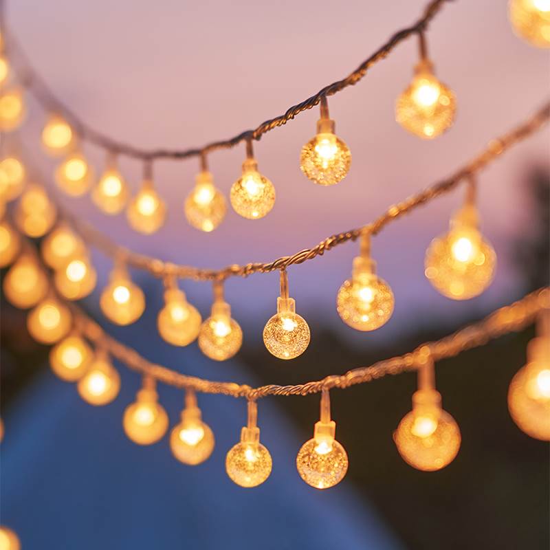 耶诞节装饰LED彩灯闪灯灯串户外露营气氛灯帐篷天幕生日星星灯ins