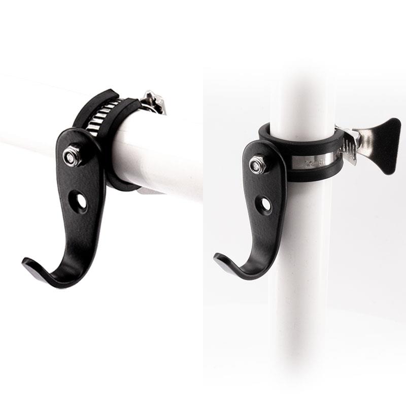 不锈钢圆管可调节多功能挂钩晾衣杆防风钩免打孔旋转挂衣钩衣帽钩