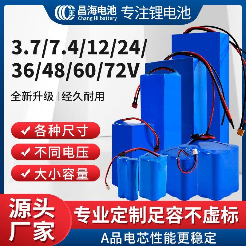 厂家可定12V24V36V48V60V72V各种容量储能电池电动车动力锂电池组