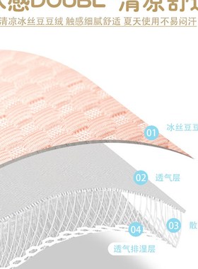 KI9S夏季冰丝坐垫屁垫椅子靠背靠垫一体办公室久坐透气座椅垫学生