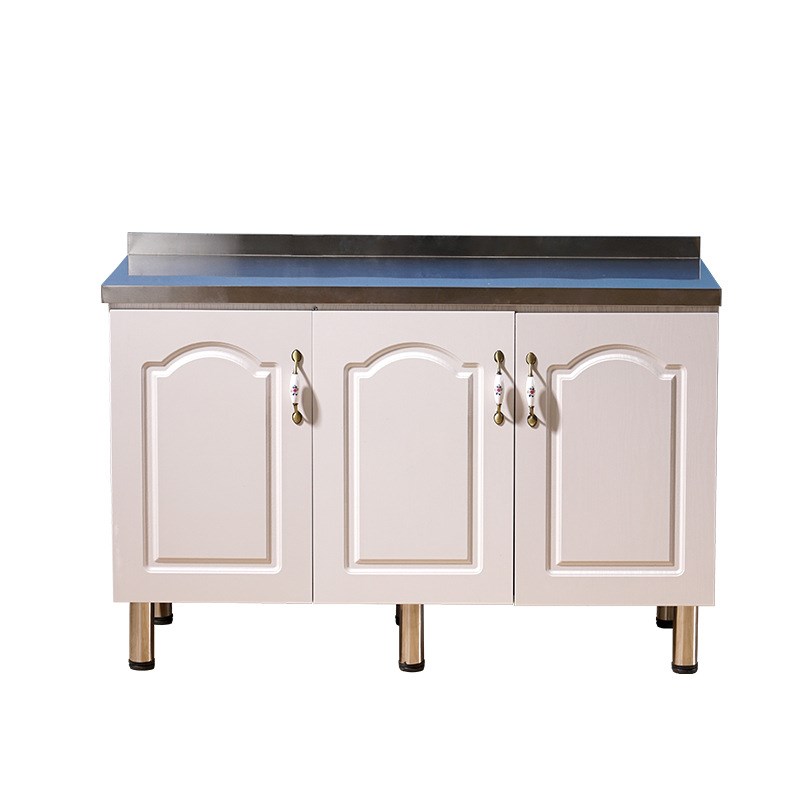 *v简易橱柜厨房柜不锈钢橱柜组装经济型家用灶台一体柜 租房碗柜