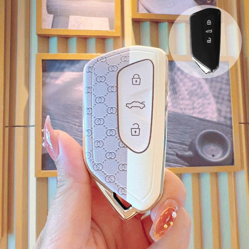 适用带门禁卡大众速腾钥匙套新款女宝来帕萨特迈腾cc探岳polo汽车