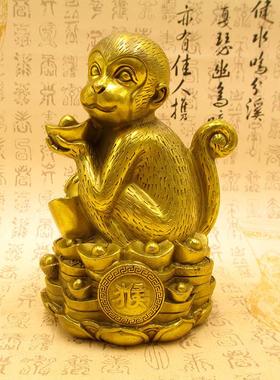 全铜猴子摆件大号生肖猴福禄寿猴招财猴工艺礼品摆饰家居装饰风水