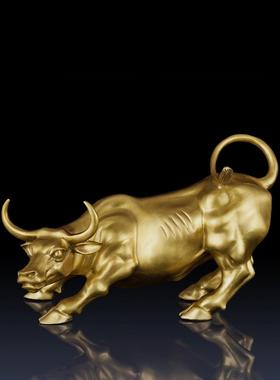 铜艺术店纯铜王城牛铜华尔街牛汽车装饰摆件牛飞天铜牛开幕礼物