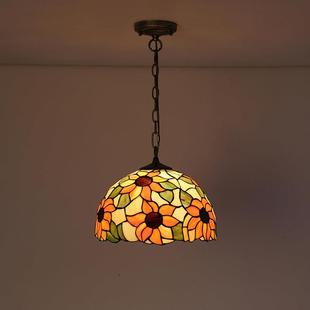 欧式 手工玻璃灯饰餐厅卧室门厅走廊吧台单头吊灯灯具 创意田园风格