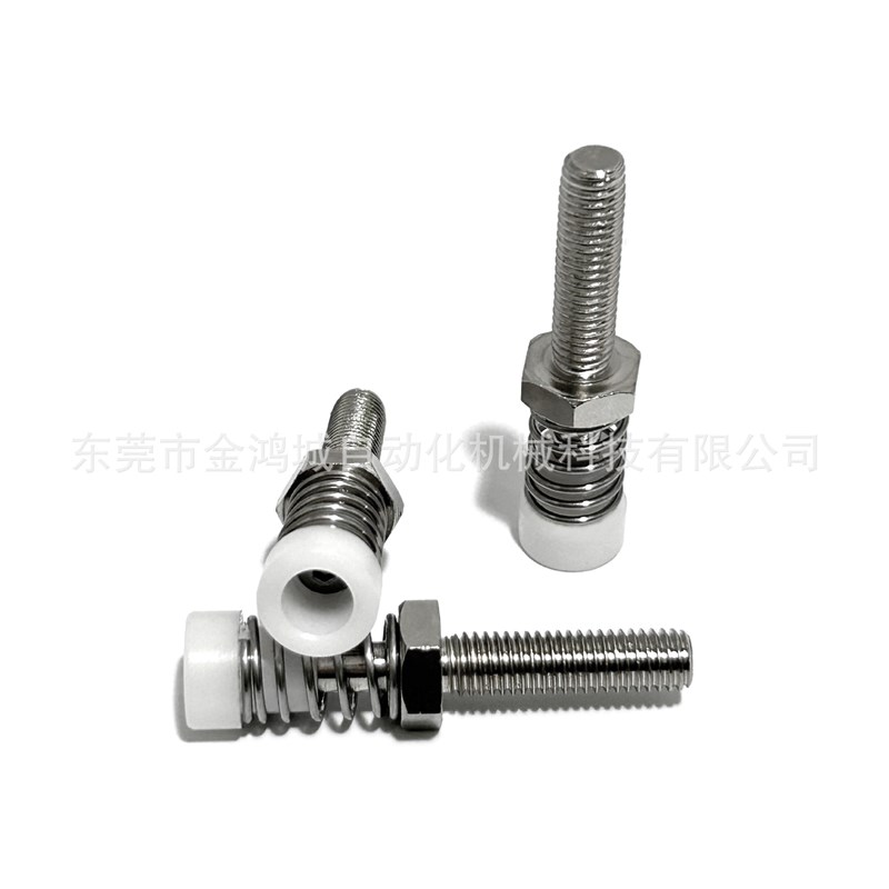 45钢肘夹配件肘夹用前端螺栓聚缩醛不锈钢弹簧防撞压块胶头 TGSPM