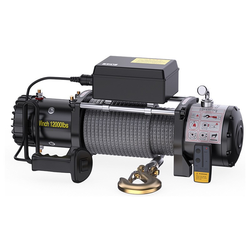 电动绞盘12v24v车载小型吊机越野汽车用自救电动葫芦卷扬机脱困器