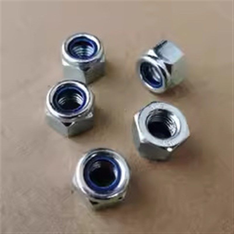 4级8级镀锌六角防松螺母 DIN985尼龙胶圈自锁螺丝帽M2M3/M8M10M12