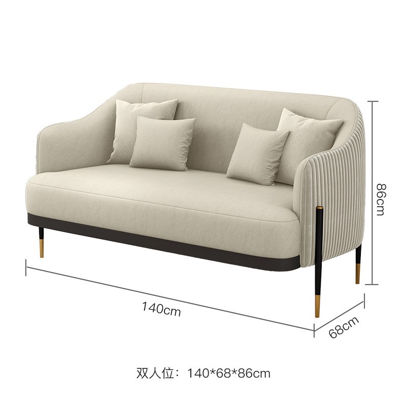 2024新款会客售楼处洽谈单人沙发组合轻奢酒店商务办公室接待桌椅