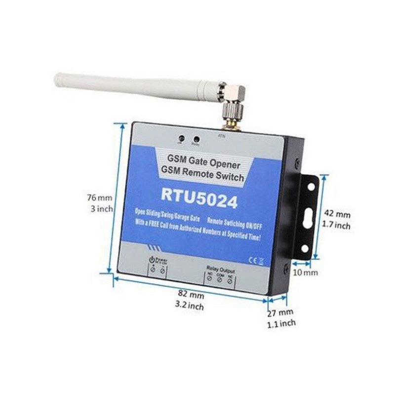 新版RTU5024 2G手机GSM车库门门禁控制器带掉电报警遥控自动门
