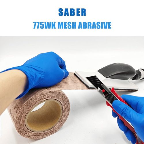 新款75mmx10M手撕网格砂纸卷WK防堵塞网砂背绒通用打磨汽车家具