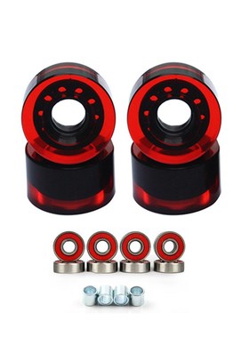 56X34mm滑板PU轮刷街轮溜冰鞋柱形轮箱包滑轮ABEC11急速轴承T工具