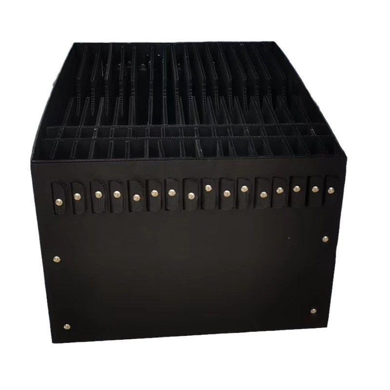 加厚塑料中空板周转箱蓝色带盖长方形PP板骨架物流箱工业塑料箱