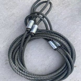 镀锌压制压铝套双扣钢丝绳吊索具起重拖车绳吊车用10 16mm