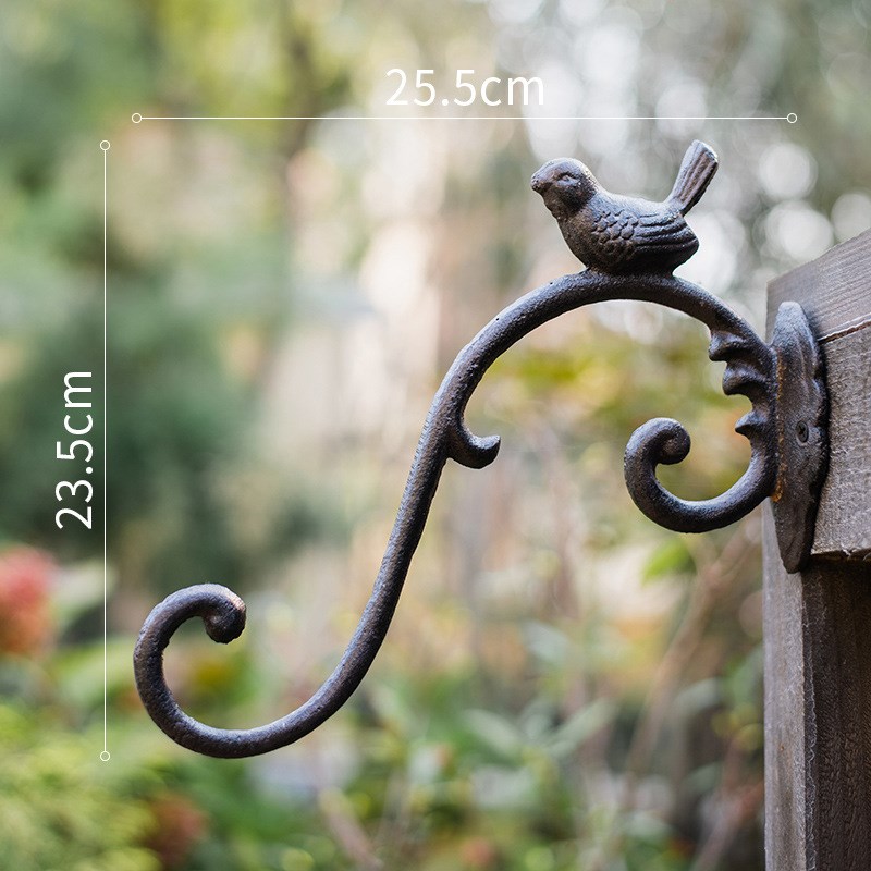 铸铁墙面挂钩装饰吊篮兰壁挂复古做旧户外园艺花园杂货欧新品