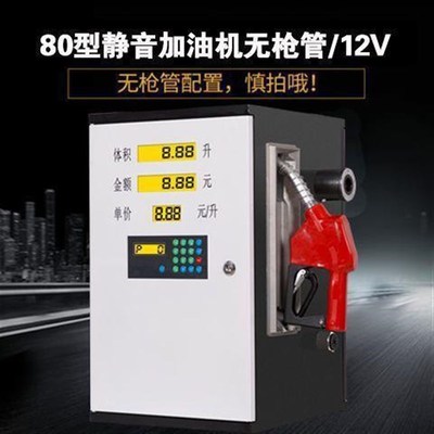 12V24V220V伏车载加油机全自动定量柴油小型带计量器跳枪泵抽油机