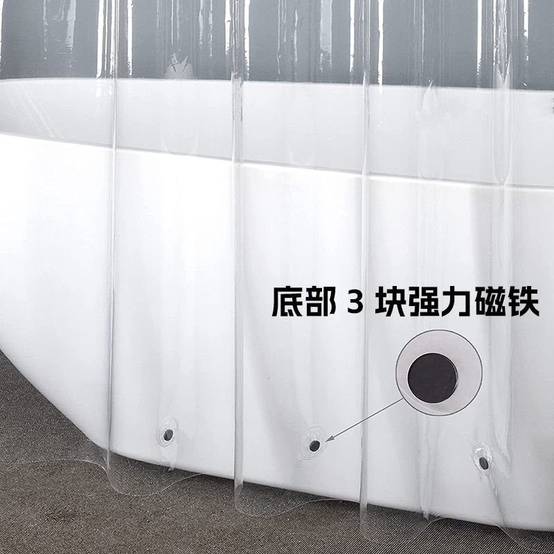 透明塑料浴帘空调厨房隔断帘门帘防水遮挡帘挡水帘浴室免打孔防霉