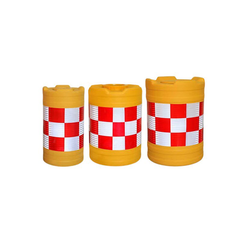 滚塑水马防撞桶圆柱形塑料隔离桶高速路口道路交通注水反光警示墩