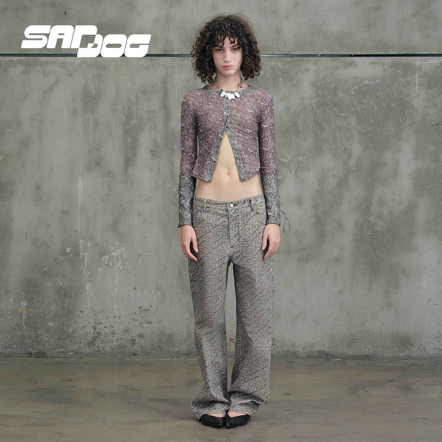 SADDOG迷彩拼接长袖上衣T恤休闲显气质潮流服装2026新款开衫外套