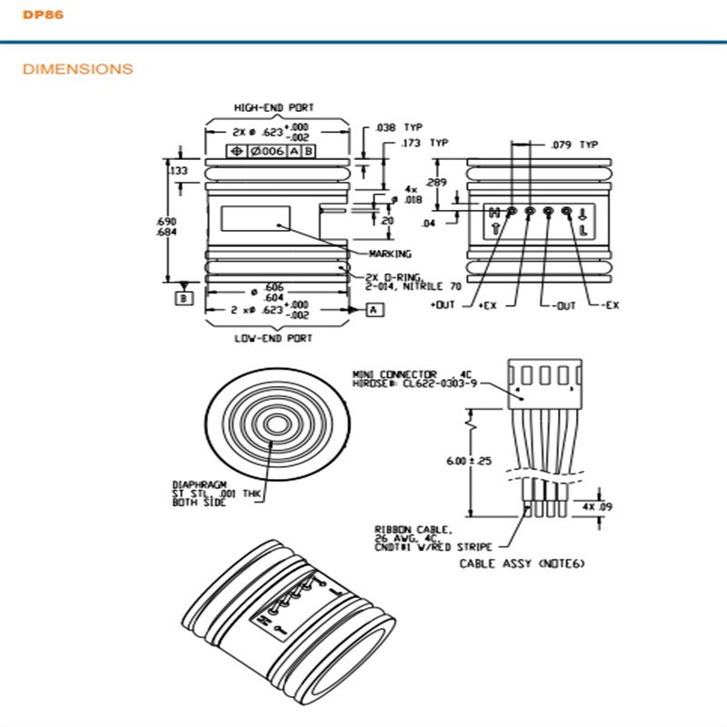 DP86-030D 精量Meas 压力传感器 原装