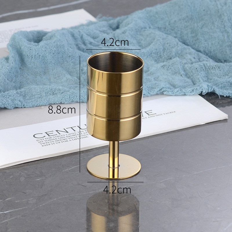 不锈钢高脚牙签筒创意酒店用品收纳防尘便携式不锈钢牙签盒