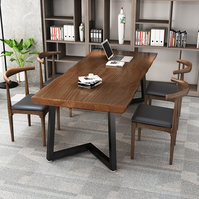 美式学生书桌办公桌椅实木办公桌现代台式家用电脑桌书桌