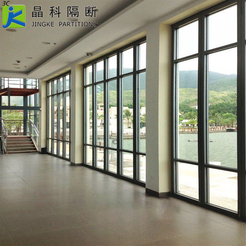 广东包安装玻璃活动隔断 办公室防火隔音铝合金边框带门玻璃隔墙