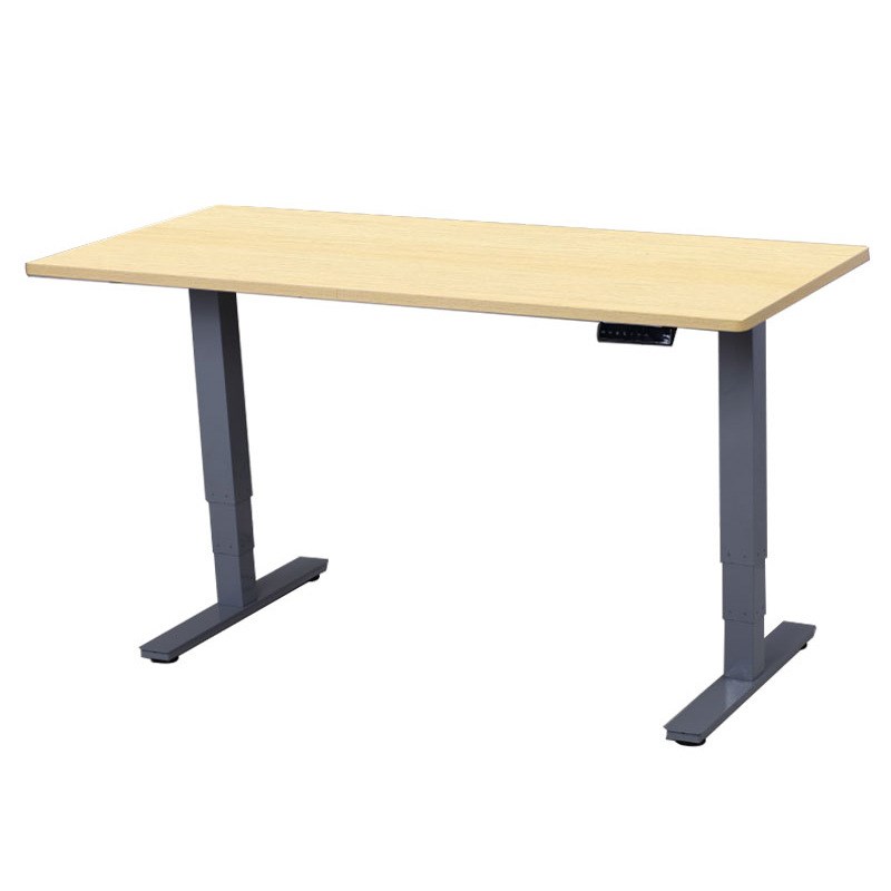 现货广州四档电动升降桌两脚站立式职员桌家用懒人床边桌