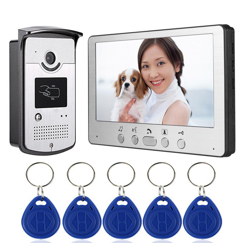 山一视达 7寸彩色可视门铃室外机ID刷卡夜视防雨一对一可视对讲