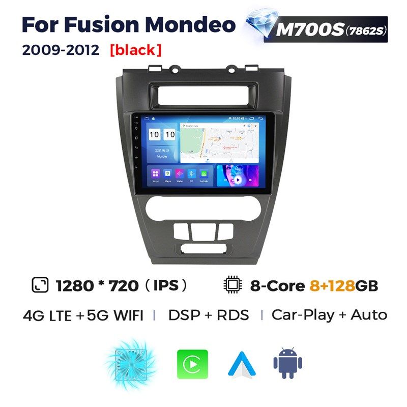 适用于Fusion Mondeo 2009-2012福特蒙迪欧10寸车载智能安卓导航