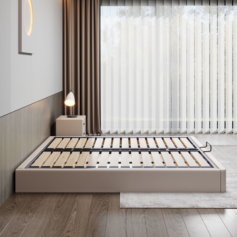 酒店无床头床架排骨架榻榻米简约现代实木床无靠背钢木床悬浮床