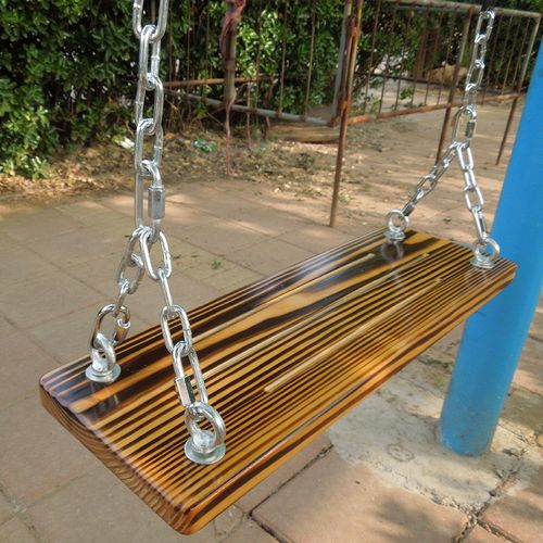 铁链秋千实木儿童成人家用室内户外庭院防腐碳化木简易悬挂荡秋千