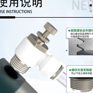 SL气动可调气管快速接头调节调速截流气阀接头螺纹 节流阀管道LSA
