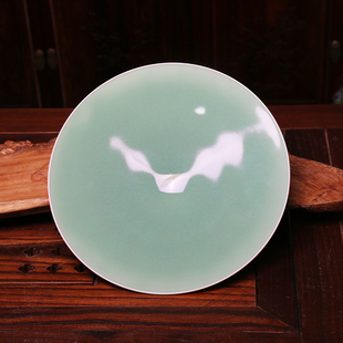 张英英 青瓷大师纯手工主人杯斗笠茶盏大口径 斗笠24.0