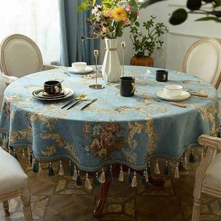家用餐桌布长方形茶几桌面布餐厅酒店用桌垫 一米八大圆桌桌布欧式
