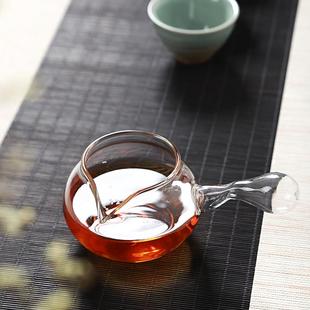 玻璃泡茶分茶器功夫茶具茶海家用公杯大号 耐热加厚公道杯茶漏套装