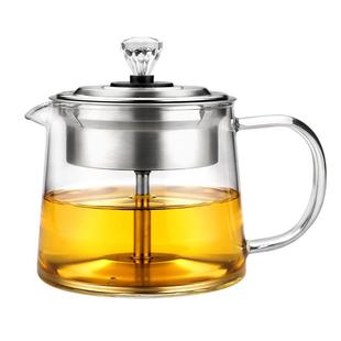 伙妹煮茶器壶电陶炉专用玻璃泡茶壶蒸茶壶家用简约蒸汽烧茶明火壶
