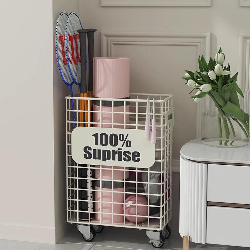 置物筐筐带轮瑜伽垫运动器材瑜伽垫收纳架家用工具器械体育用品多