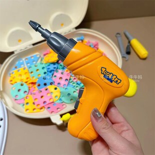 拼 益智玩具电钻拆卸男孩拼装 小猪工具箱儿童拧螺丝玩具拆装 A组装