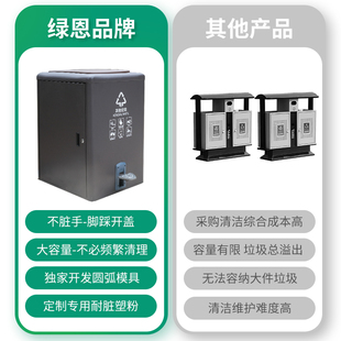 100L脚踏垃圾桶户外超大容量景区学校物业小区环卫垃圾箱商用带盖