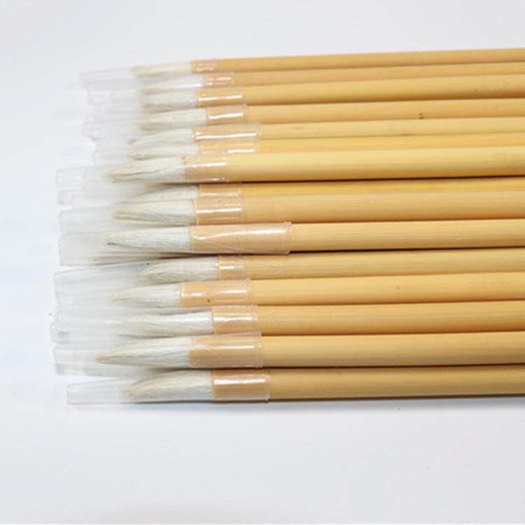 小号竹子杆点毛笔点漆工厂软毛工业用油漆狼毫小毛笔修补刷漆刷子