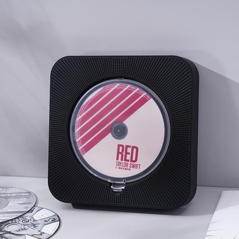 悦心听壁挂式CD播放器便携蓝牙音箱 可充电CD机含防尘盖 英语光盘