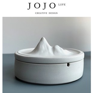 PD.River.烟灰缸带盖防飞灰个性 JOJO 江山 新中式 家用烟缸